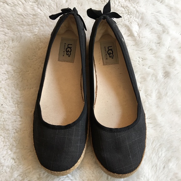 black ugg flats